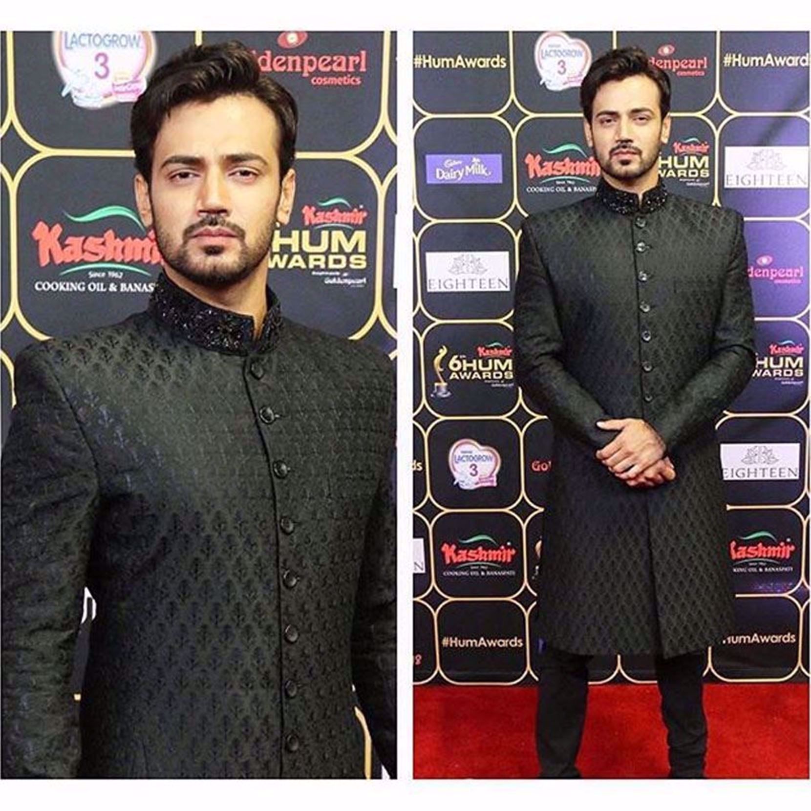 Picture of THE HANDSOME ZAHID AHMED WORE NOMI ANSARI SHERWANI AT HUM AWARDS