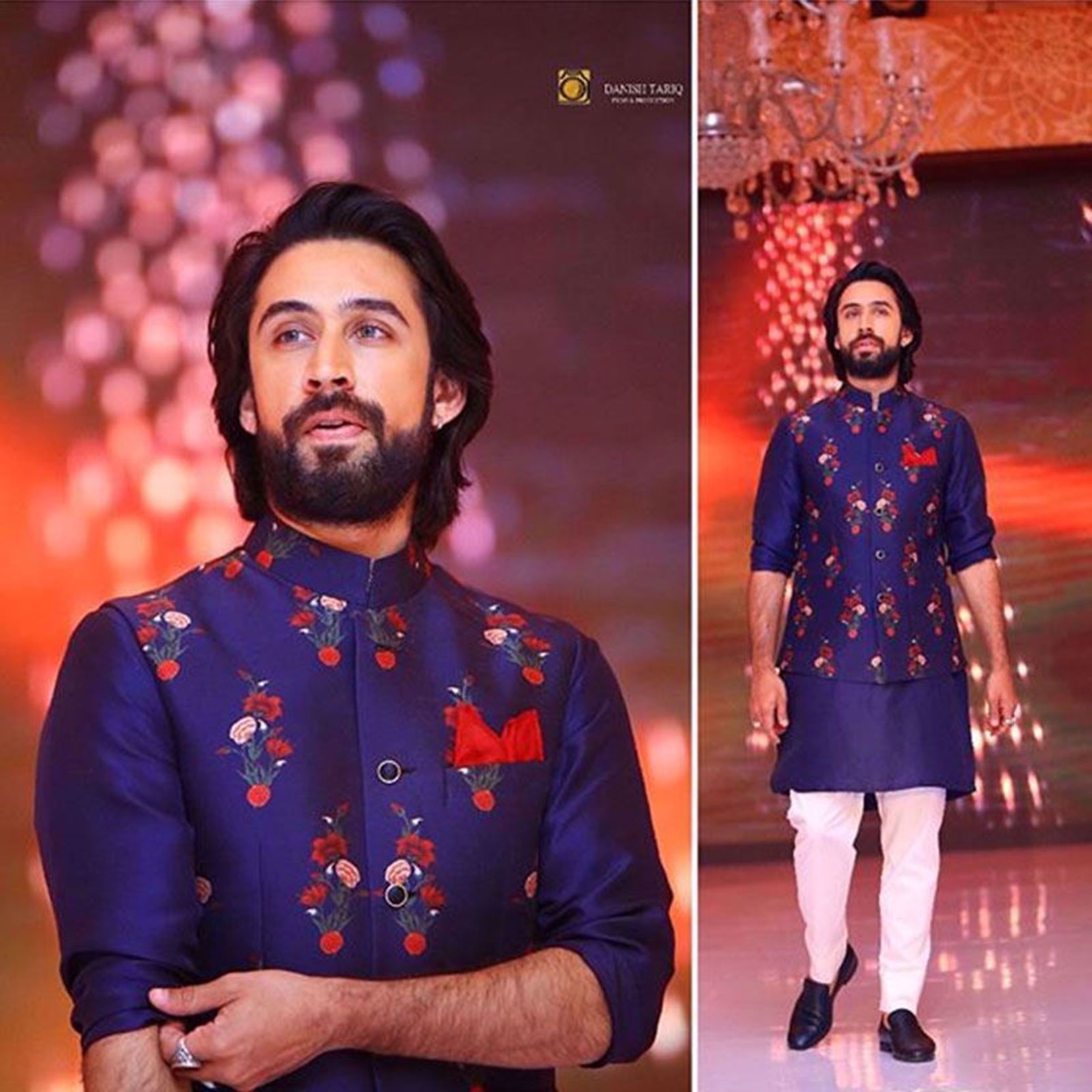 Picture of ALI REHMAN KHAN IN SPOTTED WEARING NOMI ANSARI'S BESPOKE MENSWEAR