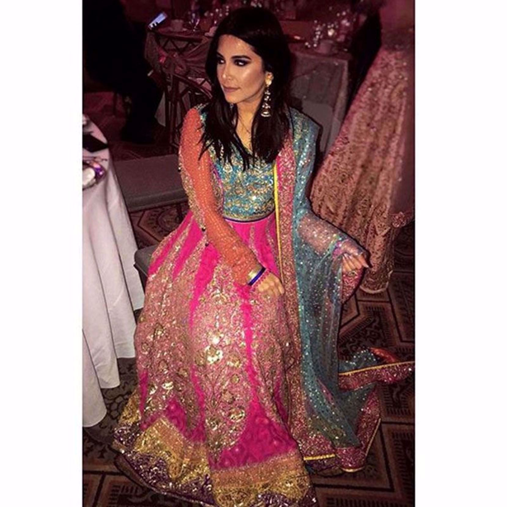Picture of ABIHA J KHAN IN A NOMI ANSARI ANARKALI AT A WEDDING IN CHICAGO