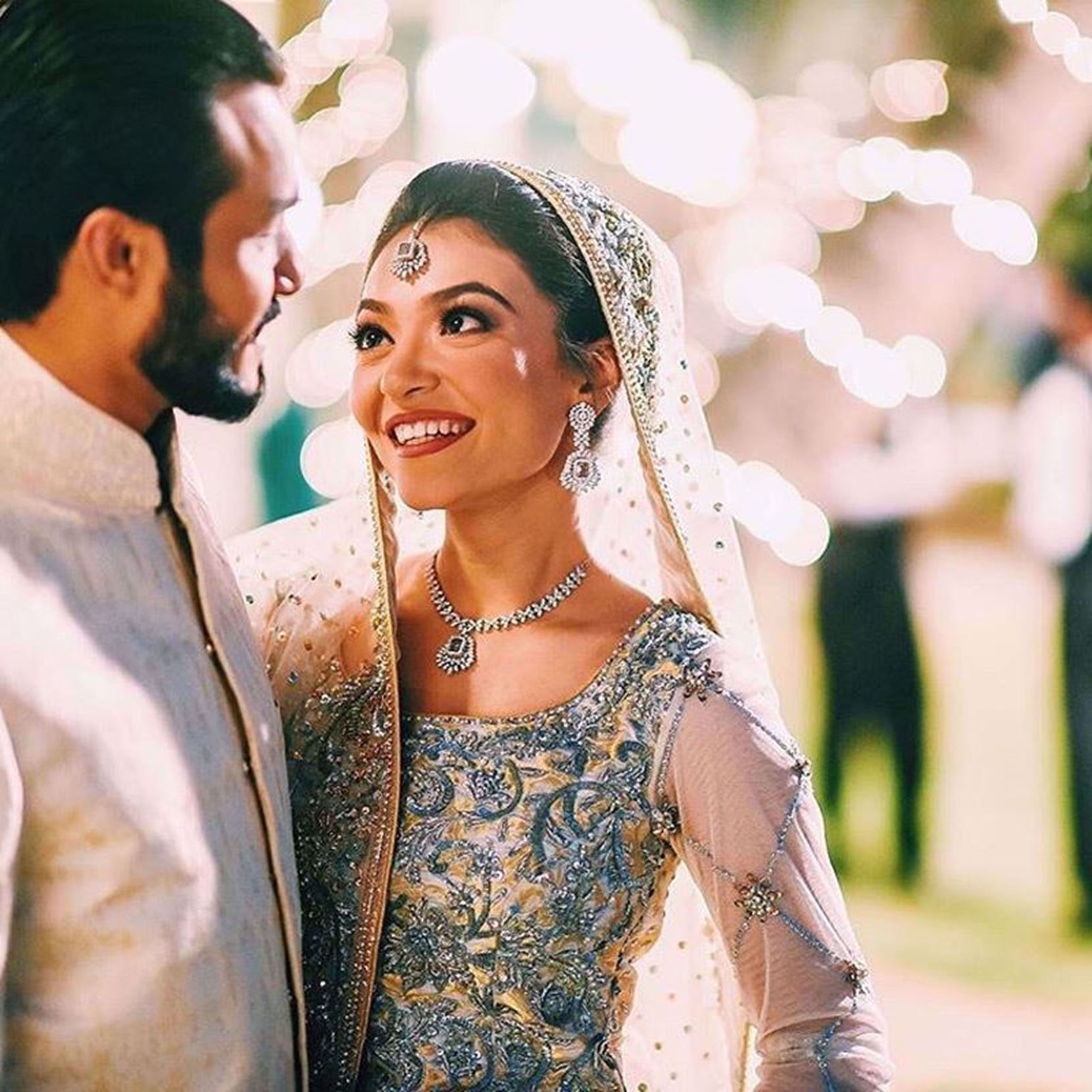 Picture of BRIDE ALL SMILES IN NOMI ANSARI COUTURE