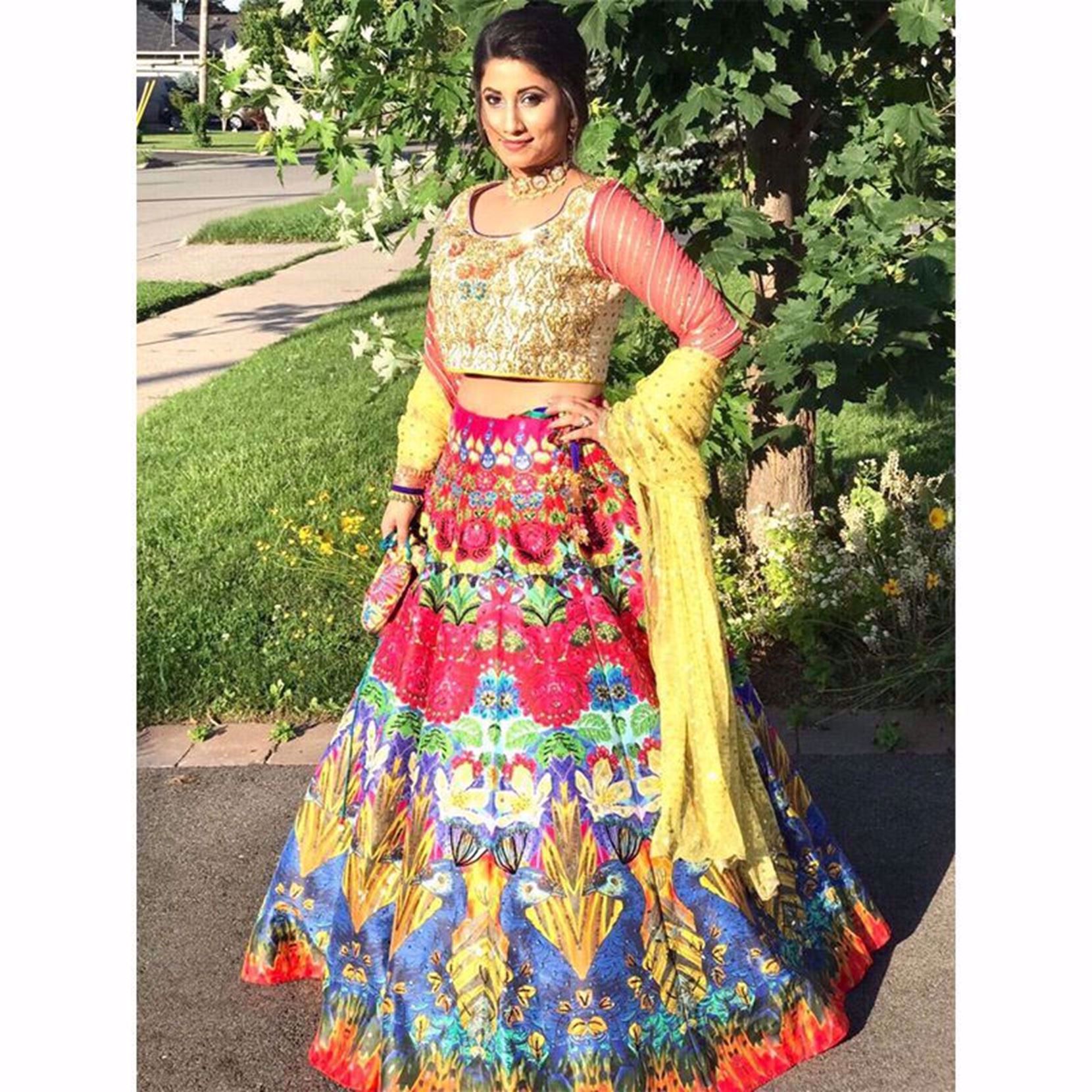 Picture of COLORFUL CUSTOM LEHNGA CHOLI BY NOMI ANSARI