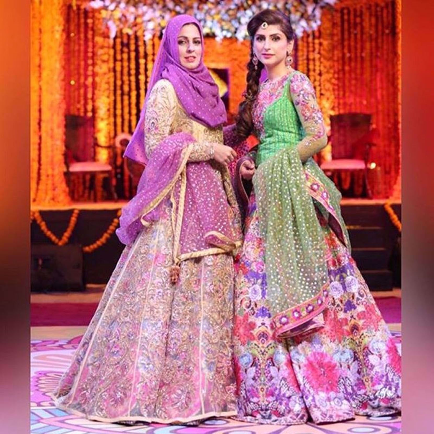 Picture of SABA AND HUDEBNA IN CUSTOM LEHNGA CHOLIS