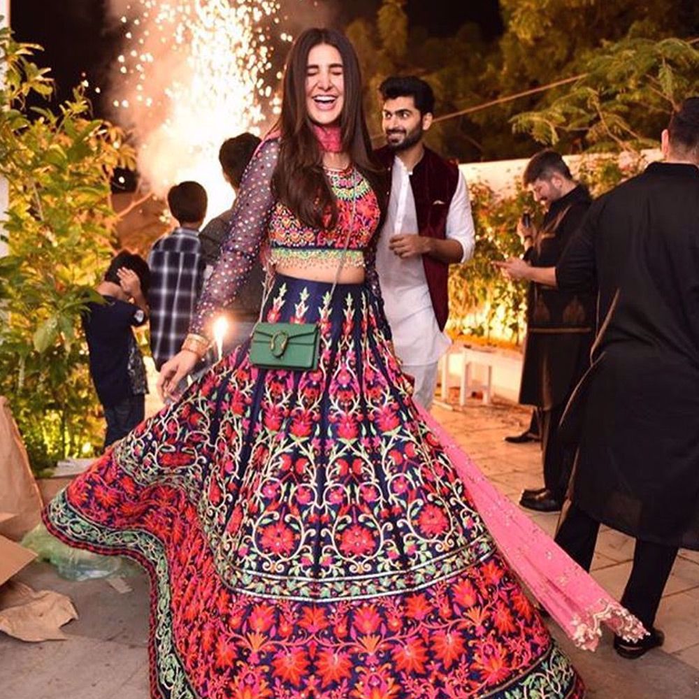 Picture of Areeba Habib spotted in our Midnight Festive lehenga Choli last night