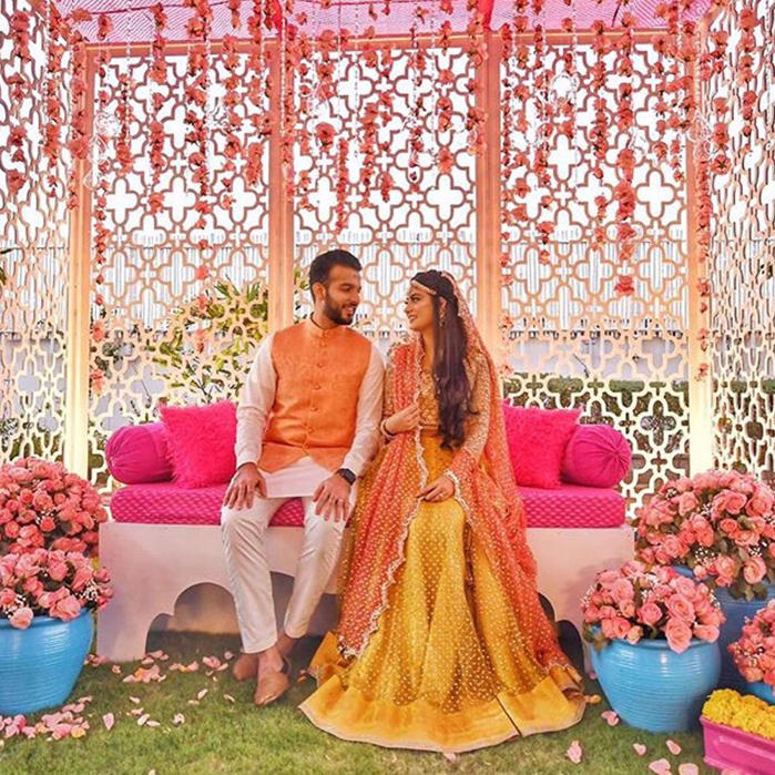 Picture of Javeria wears #nomiansari at her mayun in Karachi