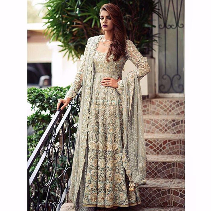 Picture of The specks of beautiful colors imbedded within true artisanship, romanticize the binding of superior skill and craft featuring #SanamSaeed