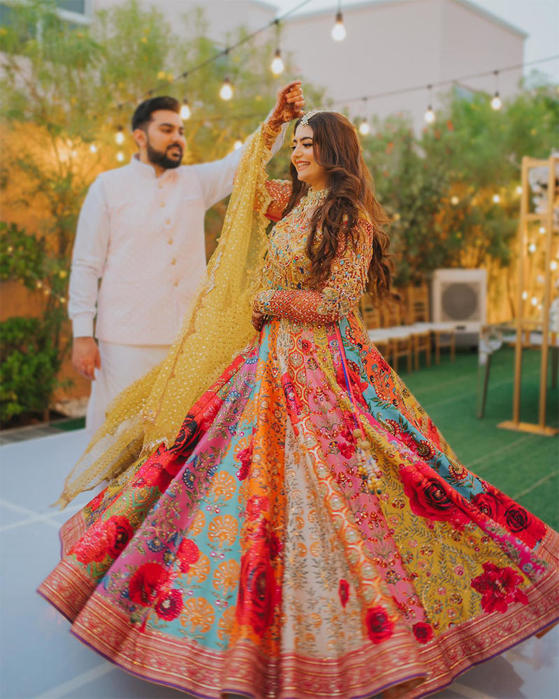 Picture of He pretty bride came to us all the way from UAE, and chose a piece as vibrant as she is!