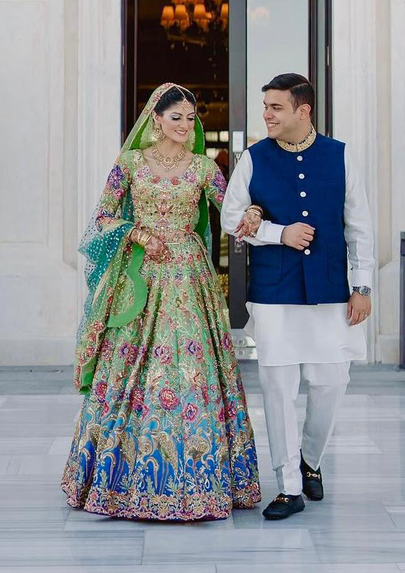 Picture of Green lehenga Choli